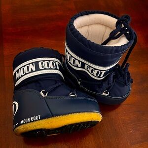 Moon Boot Boots Bebe ICON MINI BLUE NYLON BOOTS Moon Boot®